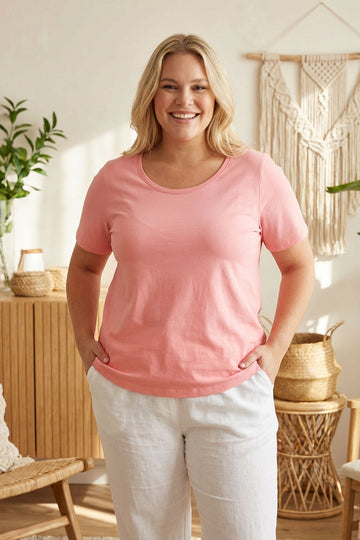 Büyük Beden Kısa Kol Basic T-shirt 10971529 T-shirt Vervegrand