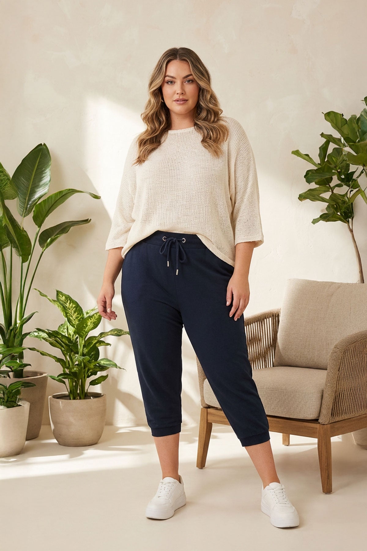 Büyük Beden Beli Ve Paçası Lastikli Dar Paça Jogger Pantolon 144834 Pantolon Vervegrand