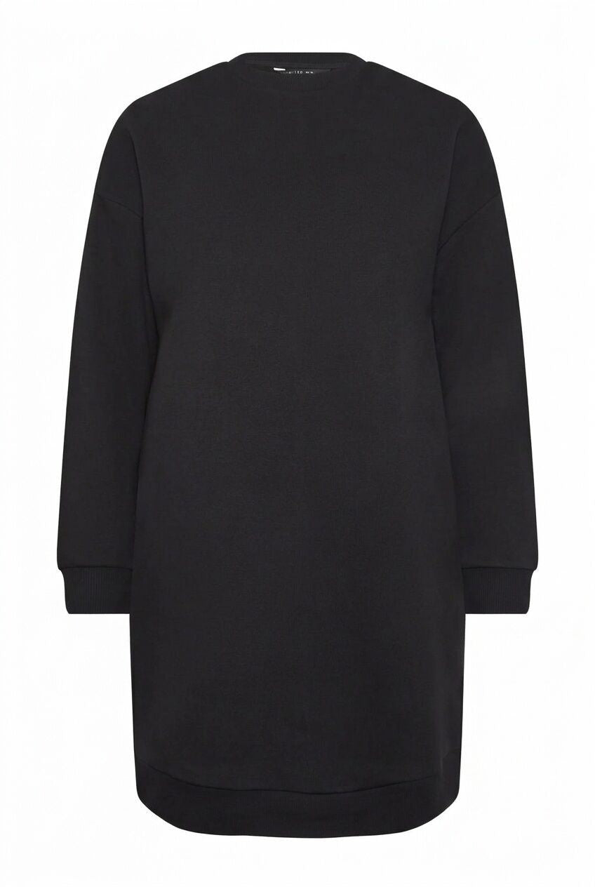Bisiklet Yaka Uzun Kollu Kısa Sweat Elbise 126443