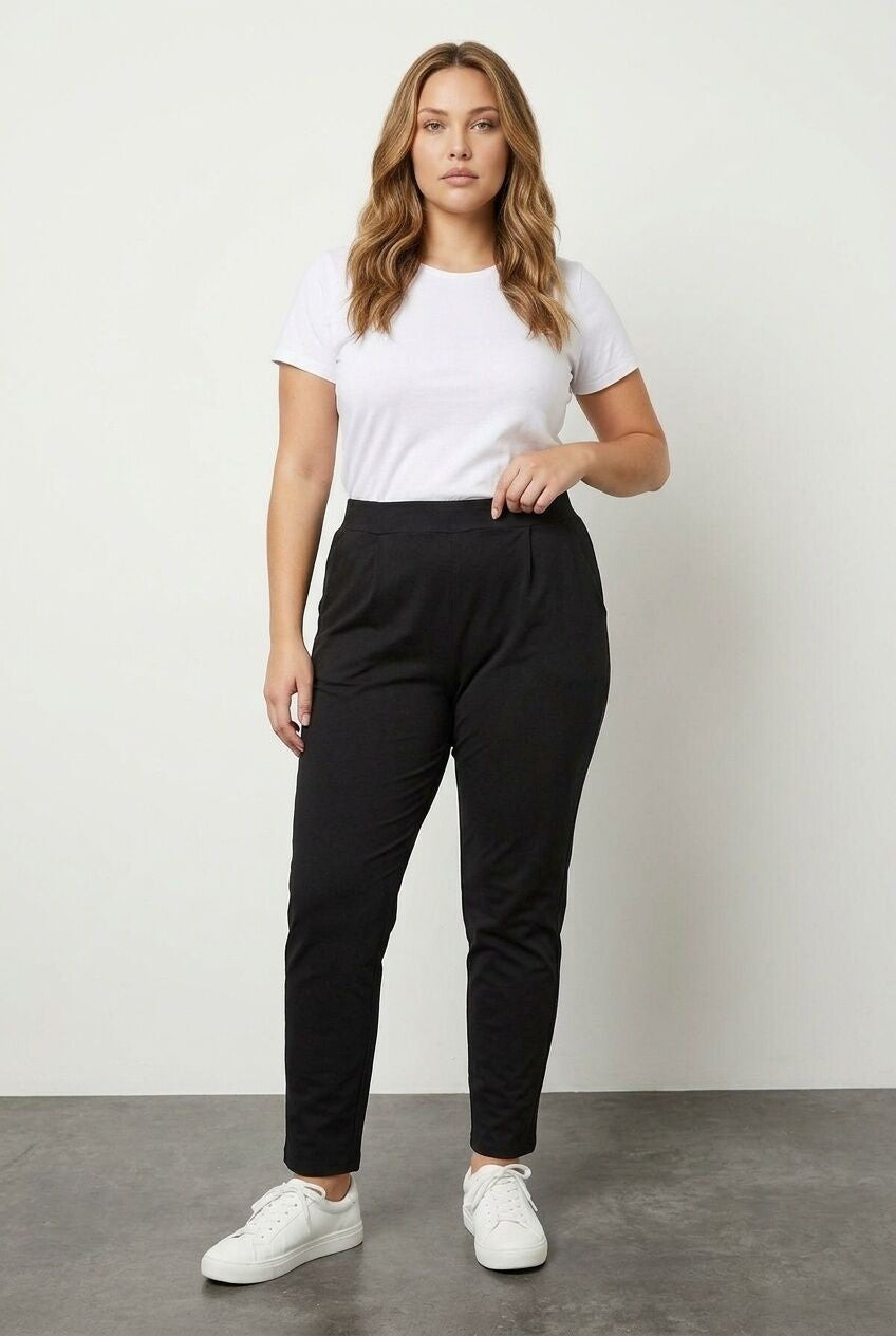 Çift Katlı Jersey Streç Jogger Pantolon