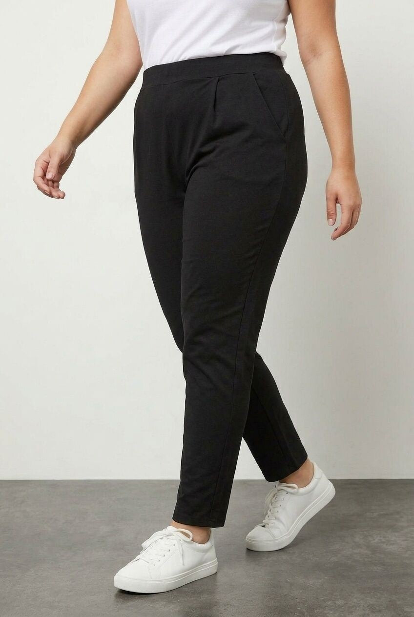 Çift Katlı Jersey Streç Jogger Pantolon