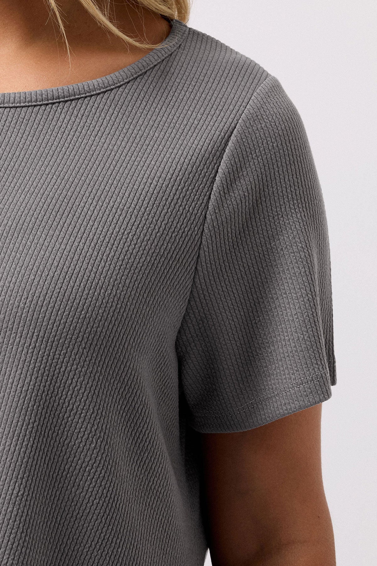 Vervegrand Büyük Beden Esnek Kumaş T-Shirt