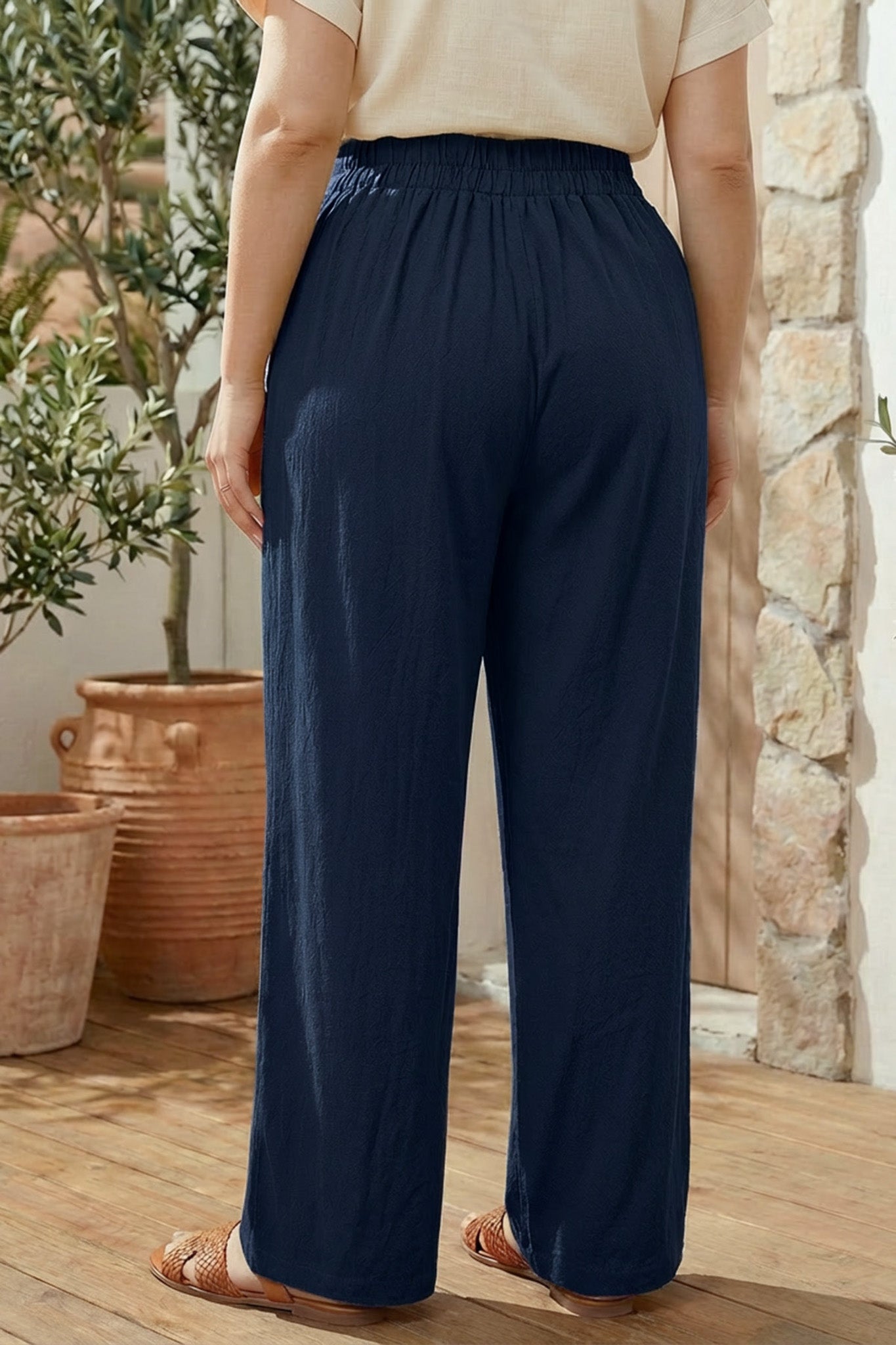 Büyük Beden Esnek Kumaşlı Pantolon Model Görseli