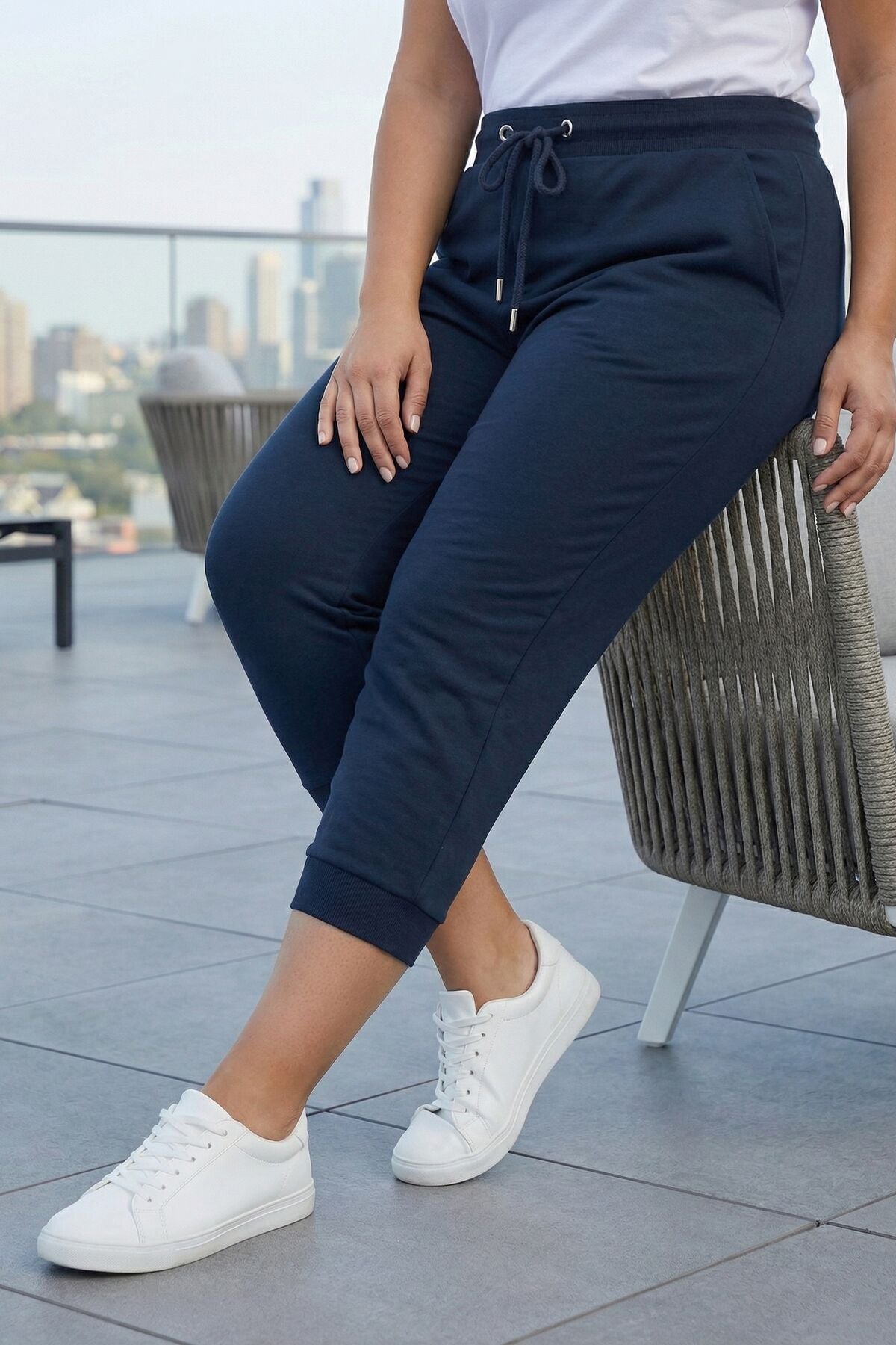 Beli Ve Paçası Lastikli Dar Paça Jogger Pantolon 144834