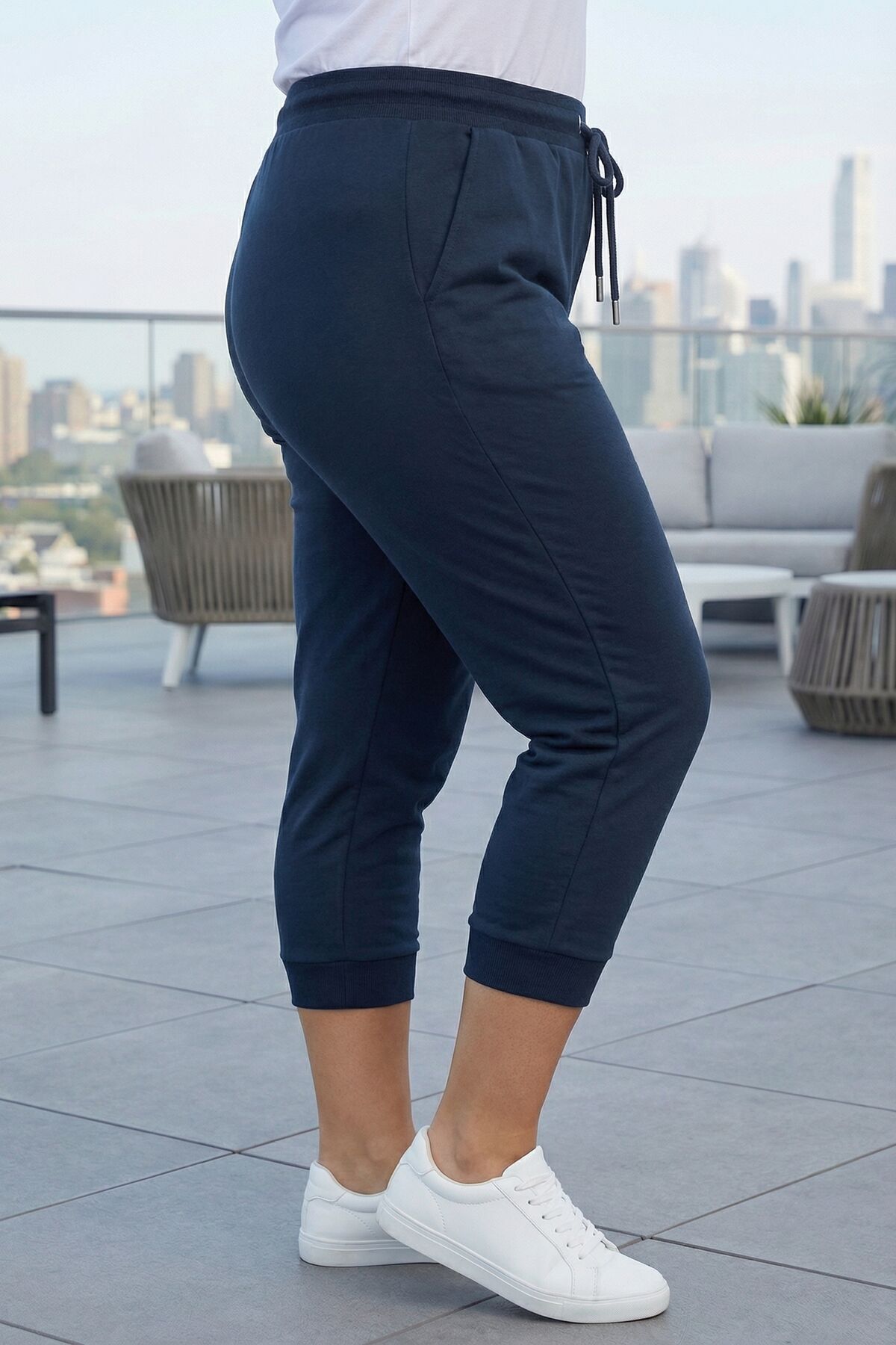 Beli Ve Paçası Lastikli Dar Paça Jogger Pantolon 144834