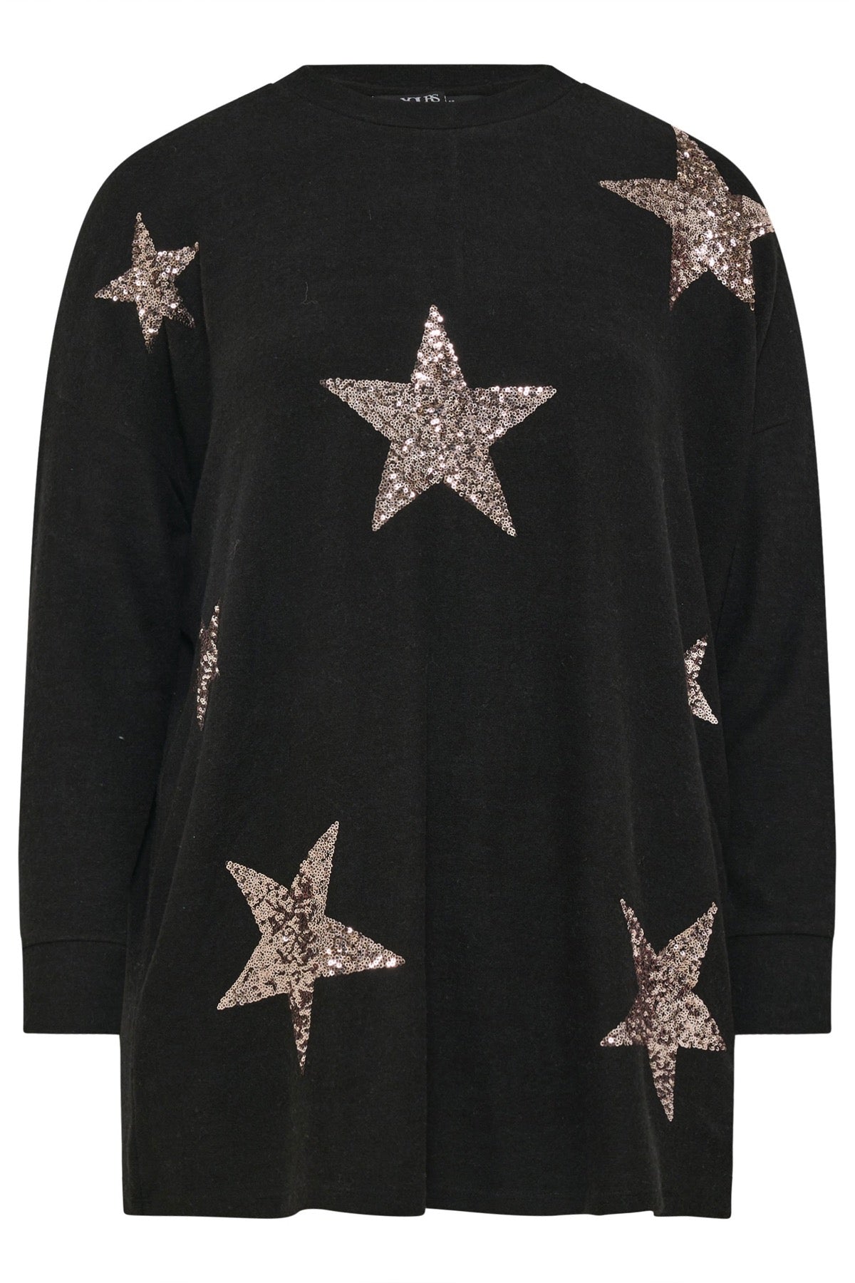Bisiklet Yaka Uzun Kollu Payetli Peluş Sweatshirt 285075 Vervegrand
