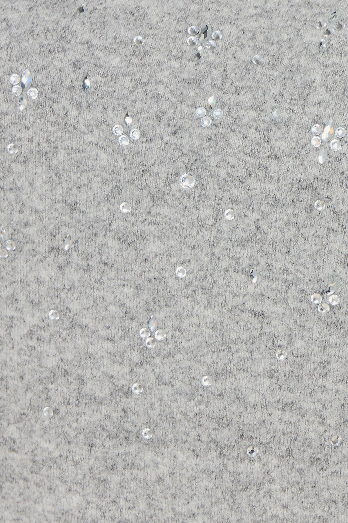 Büyük Beden Bisiklet Yaka Uzun Kollu Taş Detaylı Peluş Kazak 285065 Vervegrand