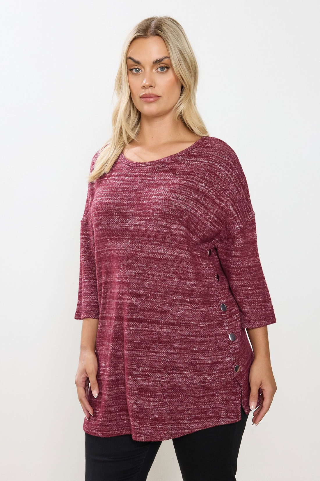 Bisiklet Yaka Yarım Kol Düğme Detaylı Sweatshirt 304438 Vervegrand