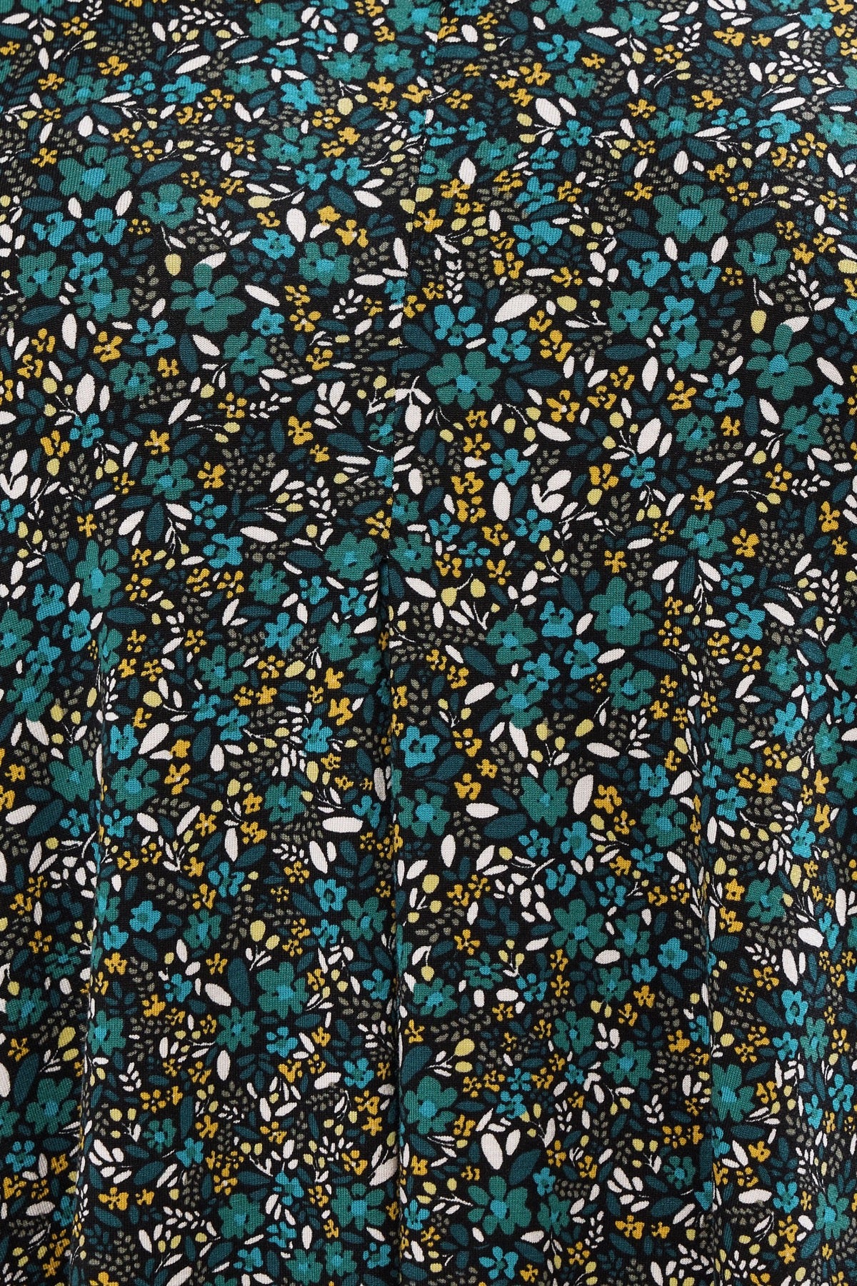 Büyük Beden V Yaka Uzun Kollu Çiçek Desenl T-shirt 322980 Vervegrand