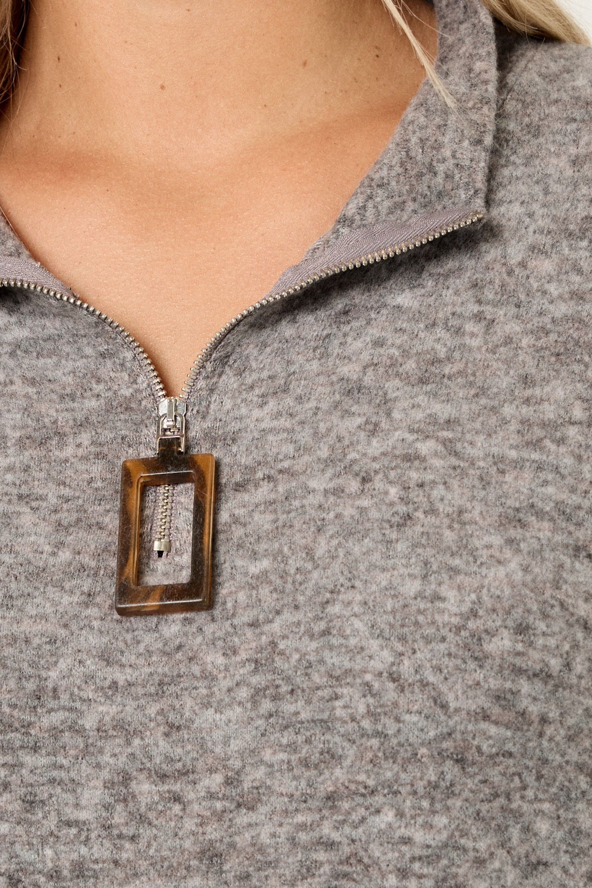 Büyük Beden V Yaka Uzun Kollu Peluş Kumaş Midi Elbise 304280 Vervegrand