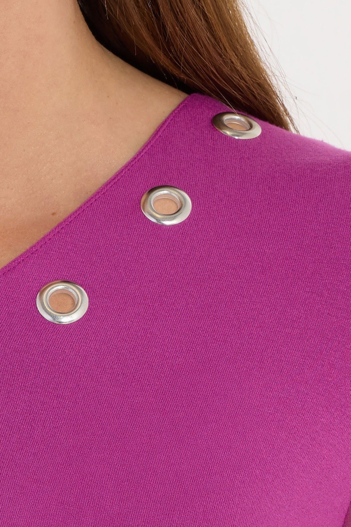 Büyük Beden V Yaka Uzun Kollu Tül Detaylı Asimetrik Kesim Bluz 110881 Vervegrand