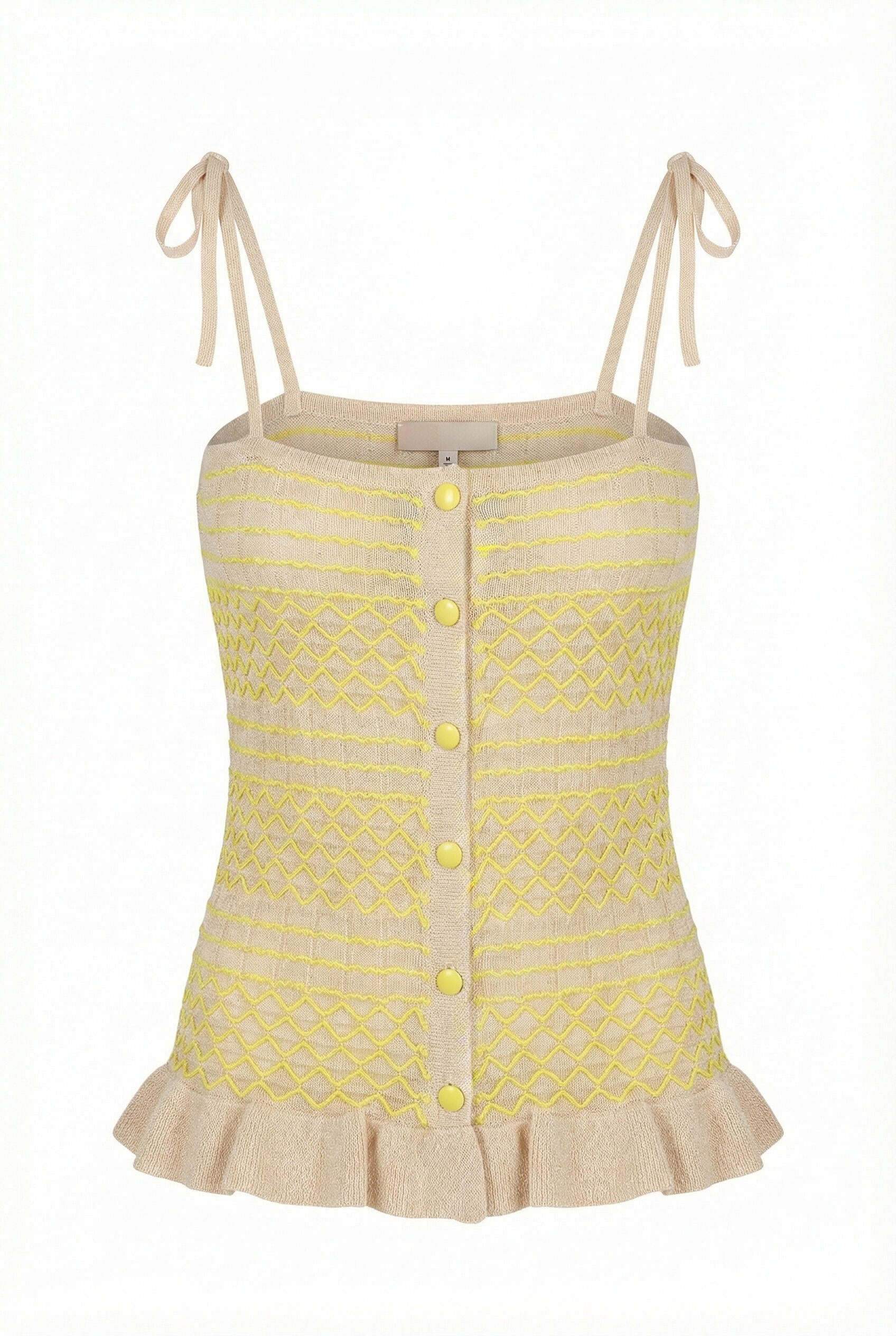 Diamond Knit Tie-Strap Top