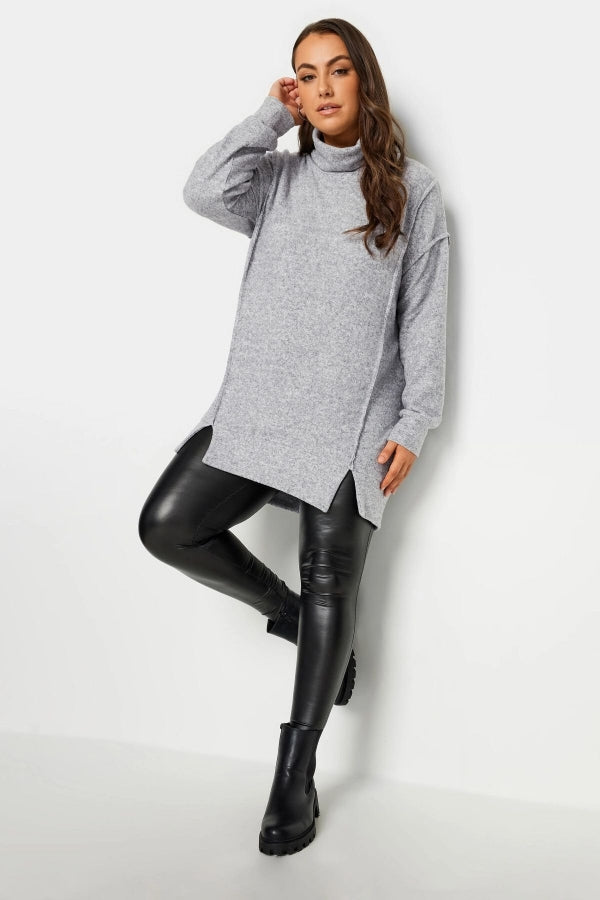 Büyük Beden Yumuşak Dokulu Uzun Kollu Balıkçı Yaka Kazak 302800 Vervegrand