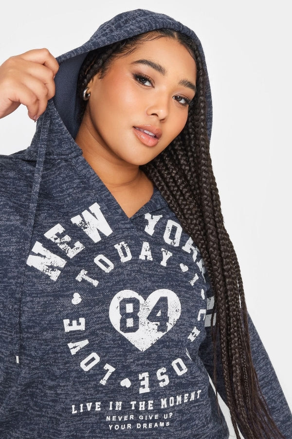 Vervegrand V yaka büyük beden sweatshirt detaylı görünüm