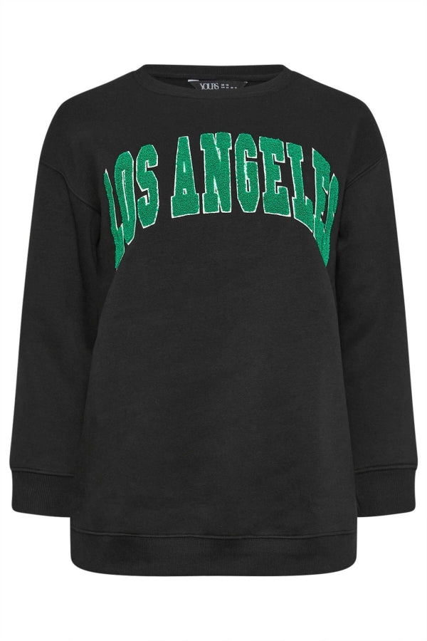 Büyük Beden Bisiklet Yaka Uzun Kollu Baskılı Sweatshirt 302685 Vervegrand