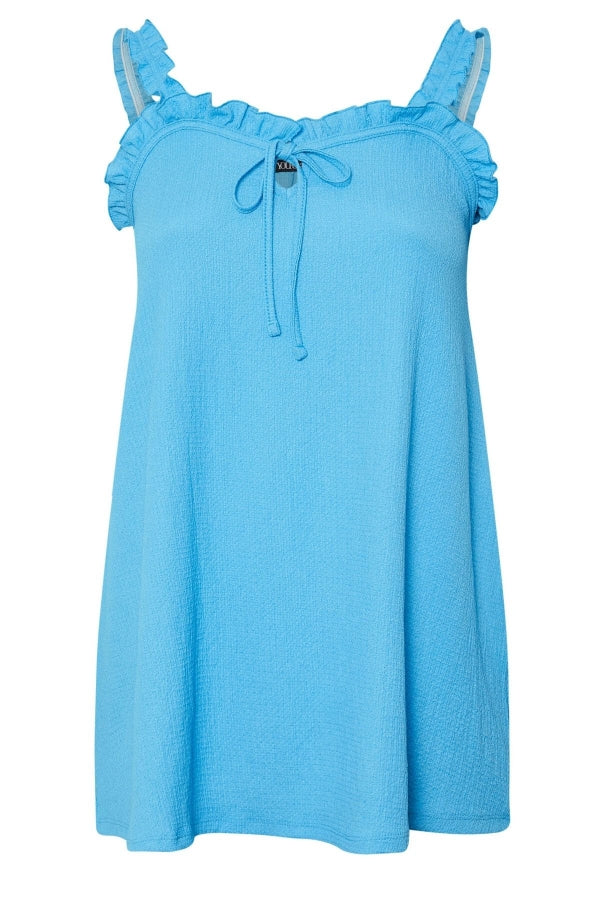 Büyük Beden Geniş Yaka Fırfır Askılı Kol Önü Bağlamalı Bluz 322690 Vervegrand