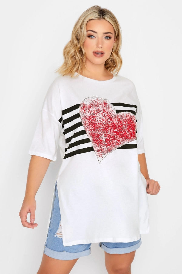 Vervegrand büyük beden günlük rahat kesim t-shirt