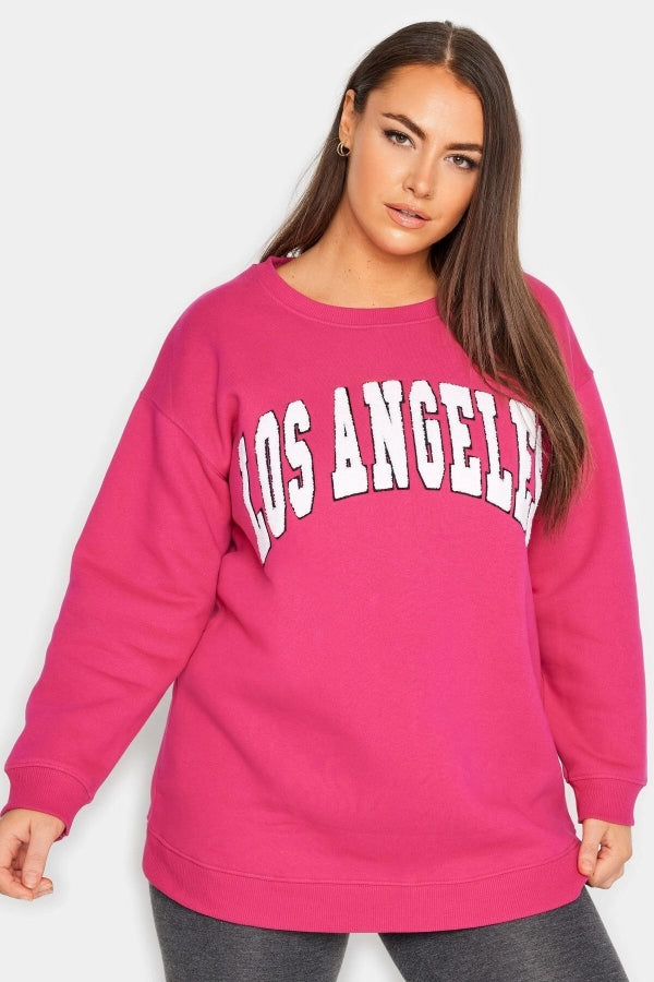 Büyük Beden Bisiklet Yaka Uzun Kollu Baskılı Sweatshirt 302686 Vervegrand