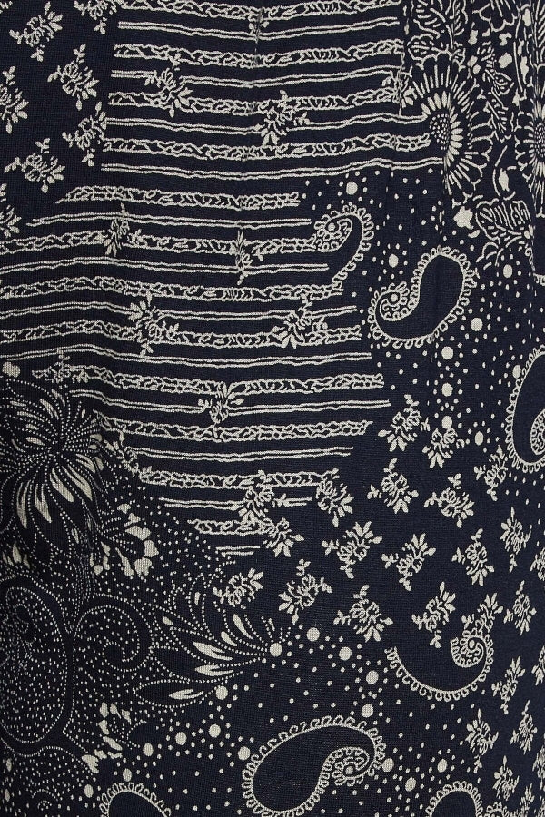 Büyük Beden Dar Paça Desenli Cepli Havuç Kesim Pantolon 302494 Vervegrand