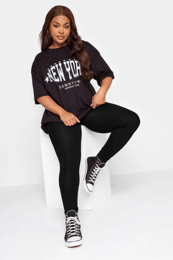 Büyük Beden Beli Lastikli Bilek Boy Yumuşak Dokulu Tayt 038395 Vervegrand