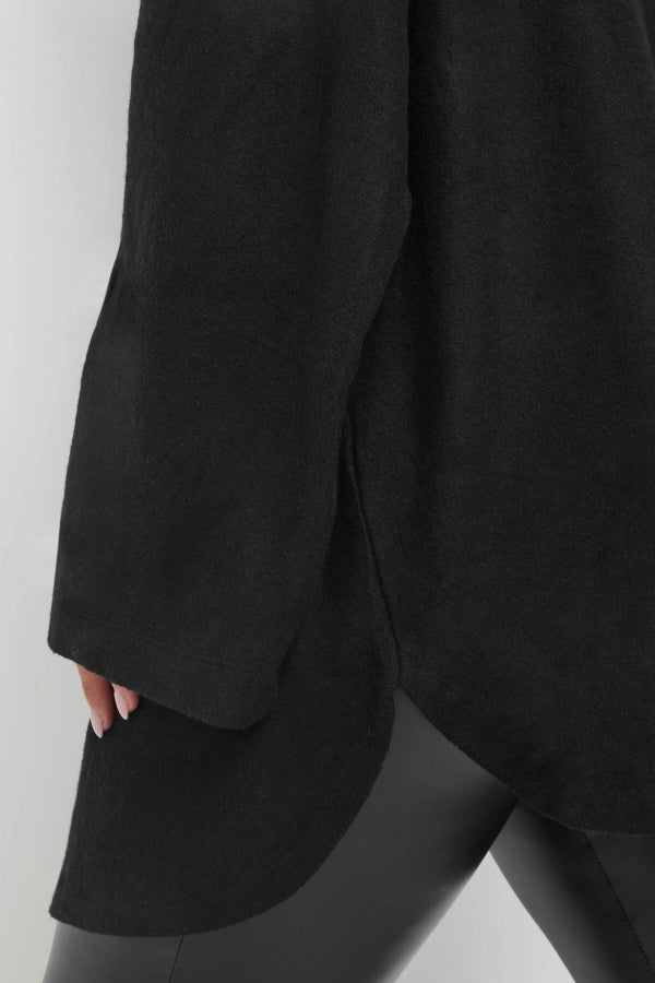 Büyük Beden Bisiklet Yaka Yarasa Kol Yumuşak Dokulu Kazak 303389 Vervegrand