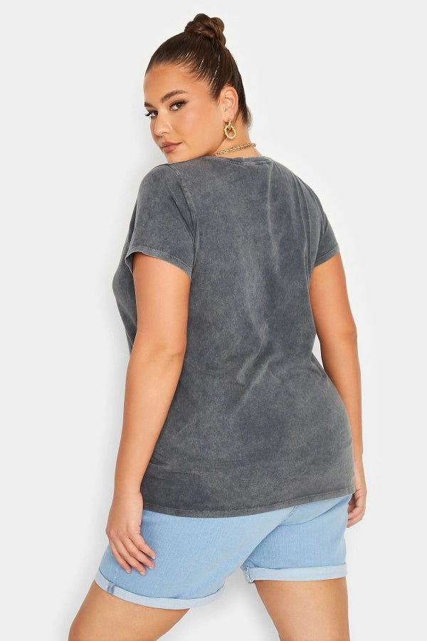 Vervegrand büyük beden günlük kombin baskılı t-shirt
