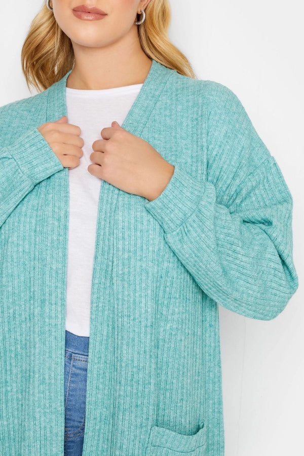 Büyük Beden Önü Kapamasız Cepli Midi Boy Hırka 301576 Vervegrand