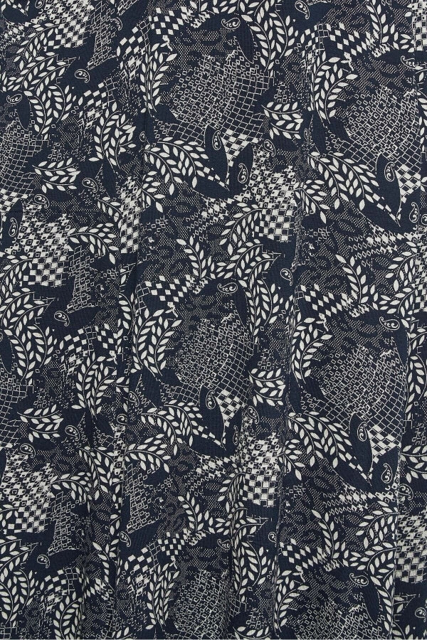 Büyük Beden Cep Detaylı Desenli Beli Lastikli Uzun Kesim Etek 160234 Vervegrand