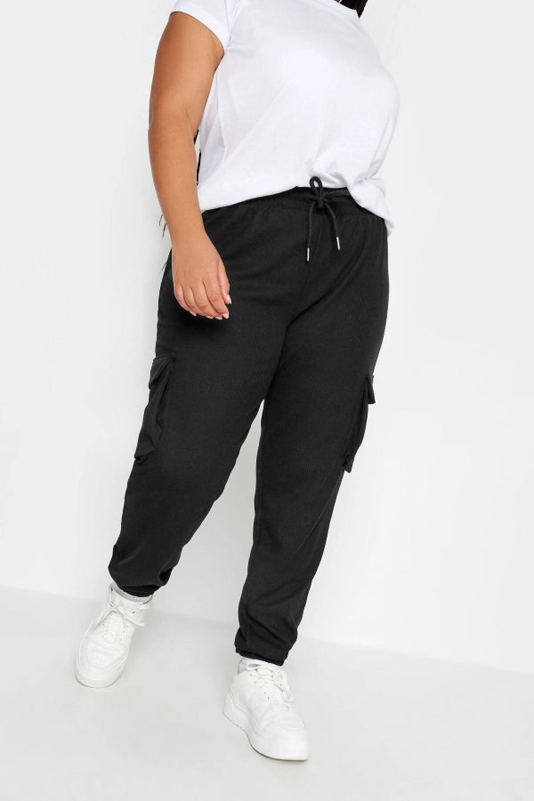 Büyük Beden Paçası Lastikli Beli Bağcıklı Cepli Jogger Pantolon 302751 Vervegrand