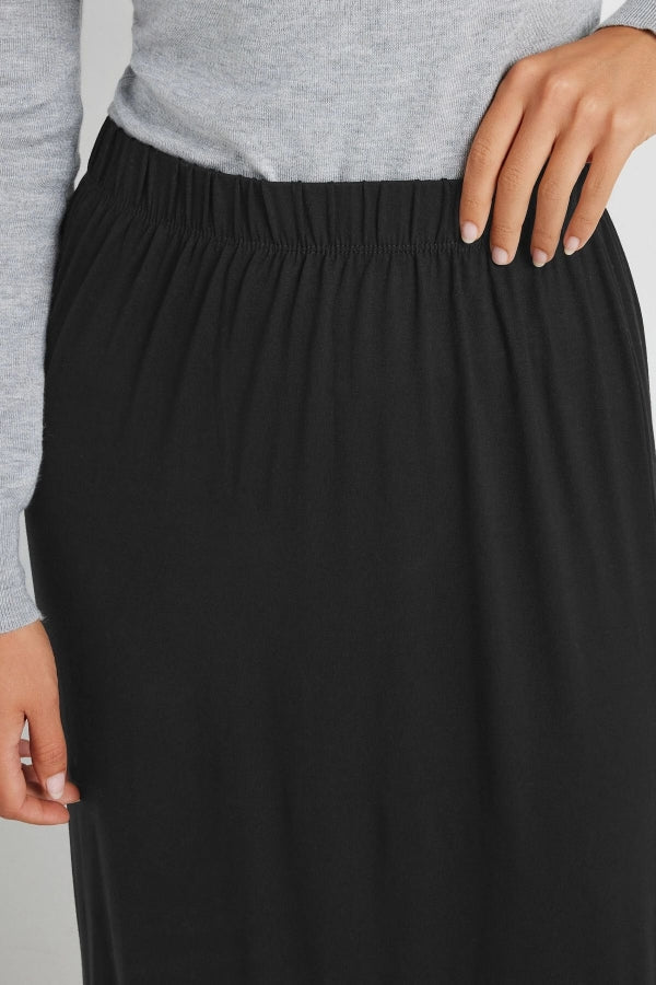 Büyük Beden Düz Kesim Cepsiz Beli Lastikli Esnek Kesim Maxi Etek 351002 Vervegrand