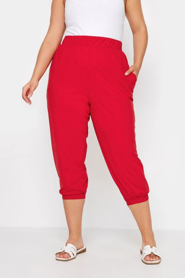 Büyük Beden Paçası ve Beli Lastik Detaylı Cepli Jogger Pantolon 303211 Vervegrand