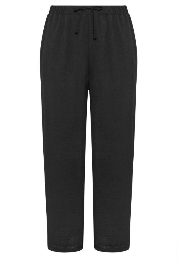 Büyük Beden Beli Lastikli Büzgülü Cepli Bol Paça İnce Pantolon 302837 Vervegrand