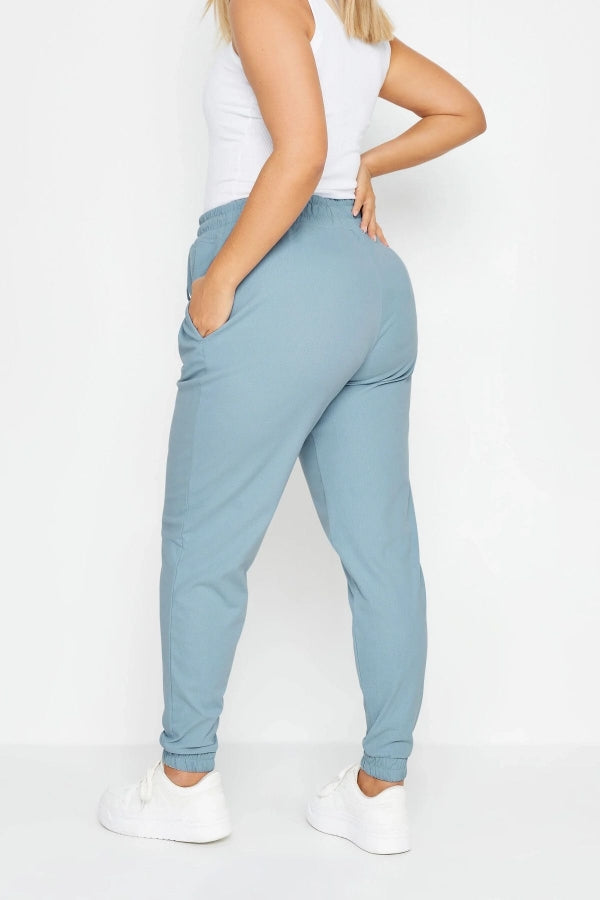 Büyük Beden Beli ve Paçası Lastikli Dar Paça Jogger Pantolon 303012 Vervegrand