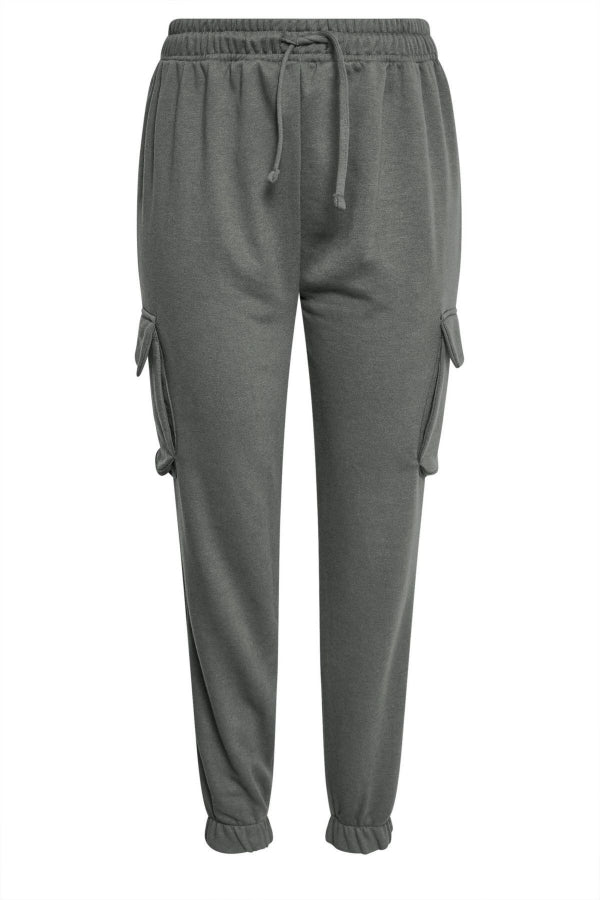 Büyük Beden Beli ve Paçası Lastikli Cepli Kargo Jogger Pantolon 143569 Vervegrand