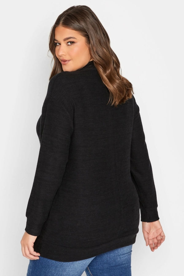 Büyük Beden Yazılı Payet Detaylı Yuvarlak Yaka Triko Kazak 301779 Vervegrand