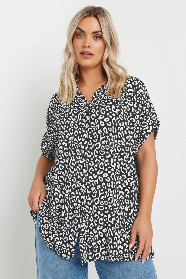 Büyük Beden Bol Kalıp Desenli Gömlek 303963 Vervegrand