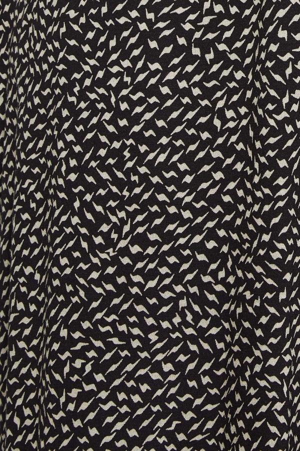 Büyük Beden Desenli Bol Kesim Cepli Likralı Kapri Pantolon 302426 Vervegrand