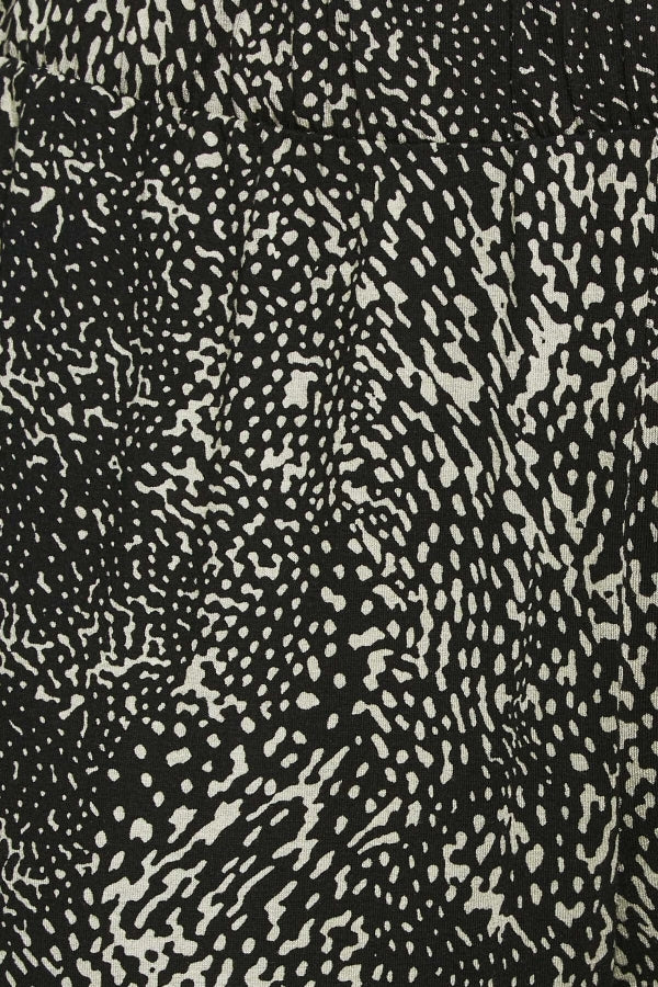 Büyük Beden Dar Paça Bilek Üstü Kısa Kesim Desenli Cepli Pantolon 302446 Vervegrand