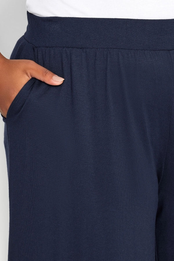 Büyük Beden Cepli Bol Kesim Likralı Jarse Pantolon 144779 Vervegrand