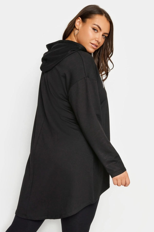 Vervegrand büyük beden kapüşonlu sweatshirt kumaş ve tasarım detayı