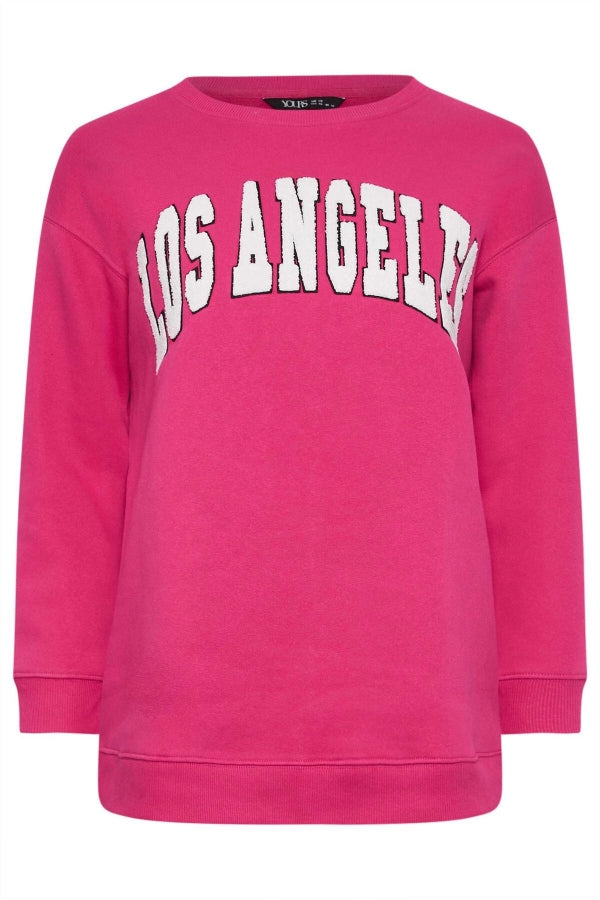 Büyük Beden Bisiklet Yaka Uzun Kollu Baskılı Sweatshirt 302686 Vervegrand