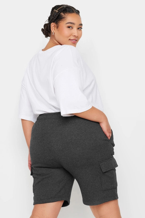 Büyük Beden Cepli Beli Büzgülü Bol Kesim Jogger Şort 303196 Vervegrand