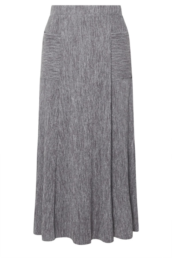 Büyük Beden Beli Lastikli Önden Cepli Fitilli Maxi Etek 303899 Vervegrand