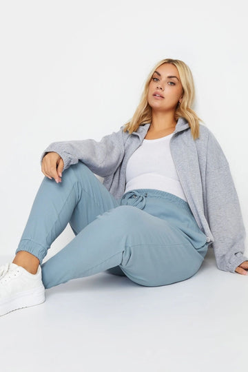 Büyük Beden Beli ve Paçası Lastikli Dar Paça Jogger Pantolon 303012 Vervegrand