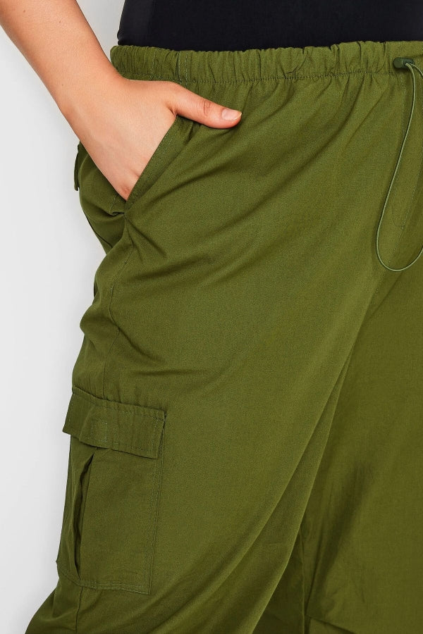 Büyük Beden Paçası Lastikli Cep Detaylı Kargo Pantolon 302032 Vervegrand
