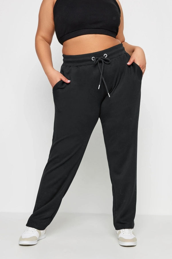 Büyük Beden Beli Lastikli Cepli Düz Paça Jogger Pantolon 303170 Vervegrand