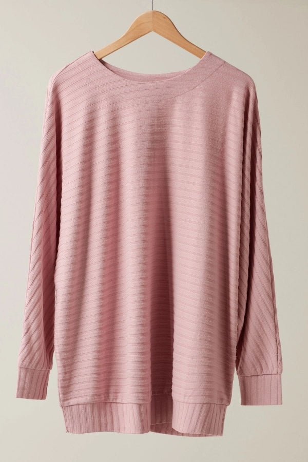 Büyük Beden Bisiklet Yaka Uzun Kollu Bluz 615589 Vervegrand