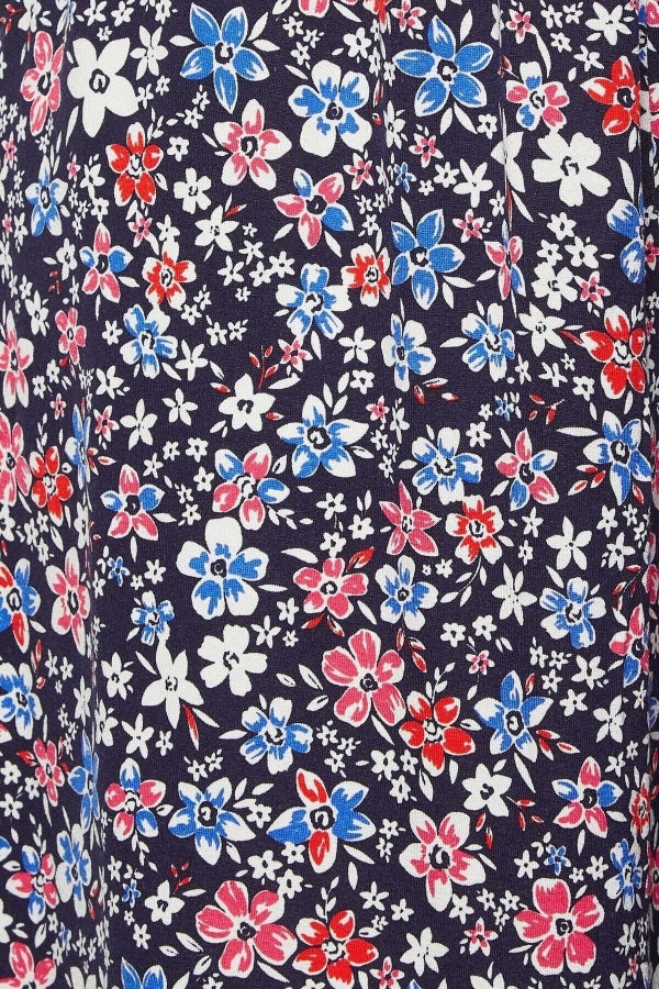 Büyük Beden Beli Lastikli Desenli Bol Kesim Likralı Şort 302405 Vervegrand