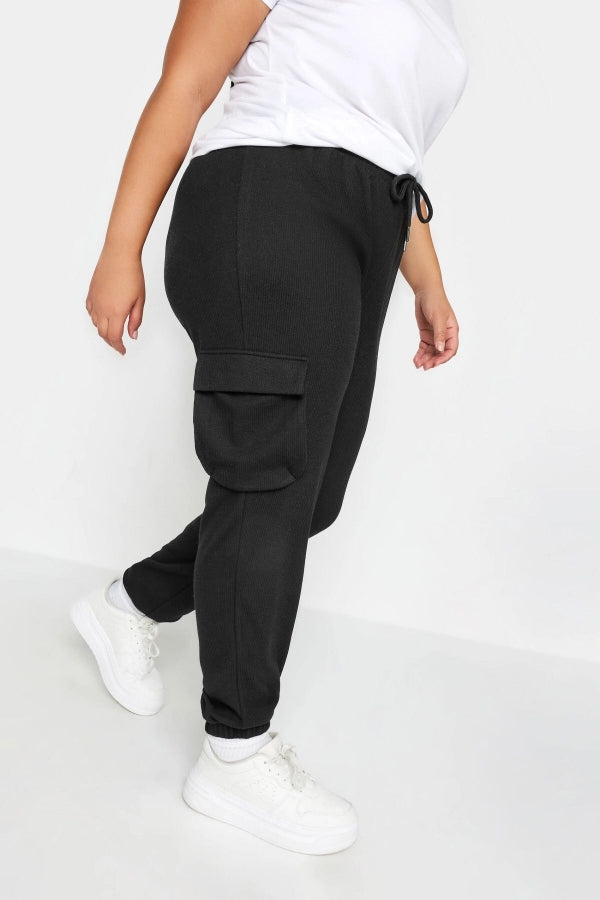 Büyük Beden Paçası Lastikli Beli Bağcıklı Cepli Jogger Pantolon 302751 Vervegrand