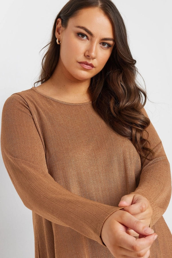 Büyük Beden Bisiklet Yaka Uzun Kollu İnce Mevsimlik Bluz 303616 Vervegrand